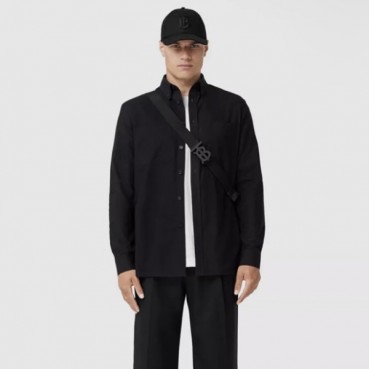 버버리 남성 베이직 블랙 셔츠 - Burberry Mens Black Tshirts 