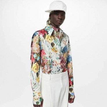 루이비통 남성 화이트 셔츠 - Louis vuitton Mens White Tshirts 