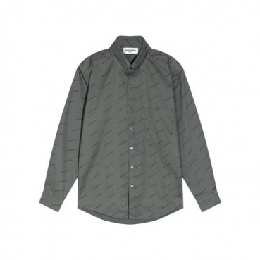 발렌시아가 트렌디 남성 그레이 셔츠 - Balenciaga Mens Gray Tshirts 