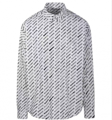 발렌시아가 트렌디 남성 화이트 셔츠 - Balenciaga Mens White Tshirts 