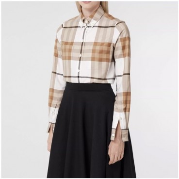 버버리 여성 베이지 셔츠 - Burberry Womens Beige Tshirts 