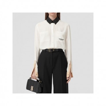 버버리 여성 화이트 셔츠 - Burberry Womens White Tshirts 