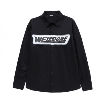 웰던 남/녀 캐쥬얼 블랙 셔츠- Welldone Unisex Black Tshirts 