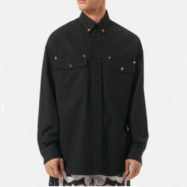 베르사체 남성 클래식 블랙 셔츠 - Versace Mens Black Shirts 