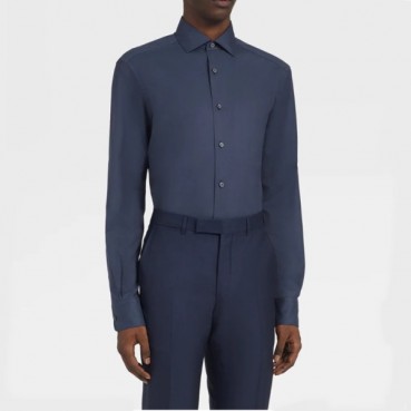 에르메네질도 제냐 남성 네이비 셔츠 - Ermenegildo Zegna Mens Navy Tshirts 