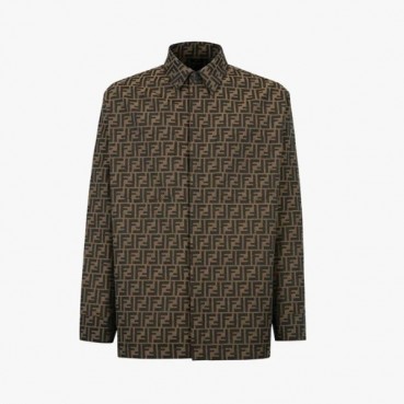 펜디 남성 클래식 브라운 셔츠 - Mens Brown Tshirts 