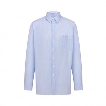 디올 남성 클래식 블루 셔츠 - Mens Blue Tshirts 