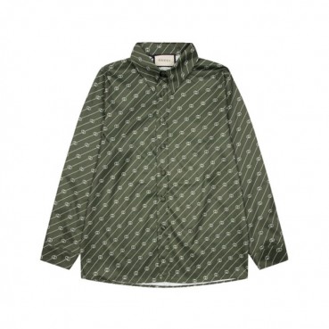 구찌 남성 트렌디 그린 셔츠 - Mens Green Tshirts 