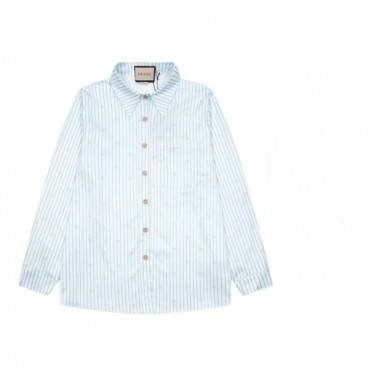 구찌 남성 트렌디 블루 셔츠 - Mens Blue Tshirts 