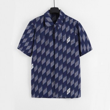 루이비통 남성 블루 폴로 반팔 셔츠 - Mens Blue Tshirts 