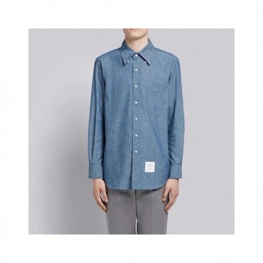 톰브라운 클래식 남성 블루 셔츠 - Mens Blue Tshirts 