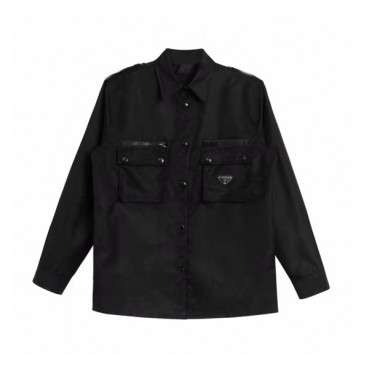 프라다 남성 모던 블랙 셔츠 - Mens Black Tshirts 