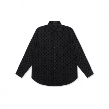 루이비통 남성 이니셜 블랙 셔츠 - Louis vuitton Mens Black Tshirts 