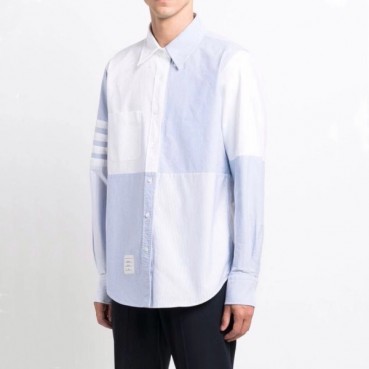 톰브라운 클래식 남성 블루 셔츠 - Mens Blue Tshirts 