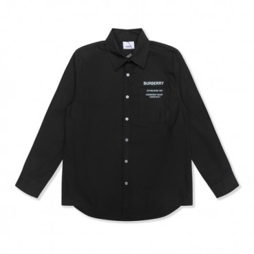 버버리 남성 클래식 블랙 셔츠 - Mens Black Tshirts 