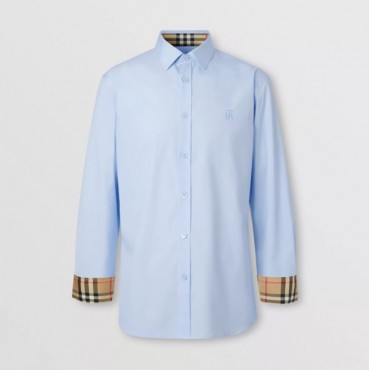 버버리 남성 클래식 블루 셔츠 - Mens Blue Tshirts 