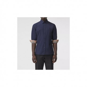 버버리 남성 클래식 네이비 셔츠 - Mens Navy Tshirts 