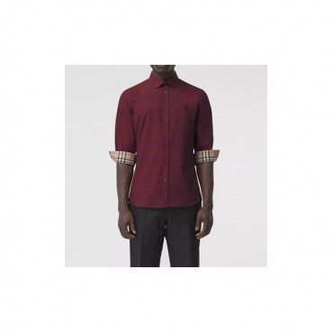 버버리 남성 클래식 버건디 셔츠 - Mens burgundy Tshirts 