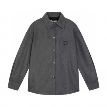 프라다 남성 모던 그레이 셔츠 - Mens Gray Tshirts 