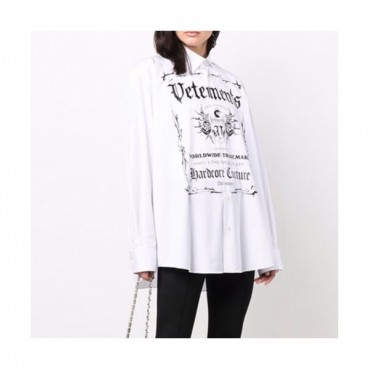 Vetements Womens Tshirts White - 베트멍 여성 오버사이즈 셔츠 