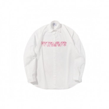 Vetements Unisex Logo Cotton Short Sleeved Oversize Tshirts White - 베트멍 2021 남/녀 로고 코튼 오버사이즈 셔츠 Vet0234x Size(xs 