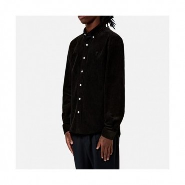 Ami Mens Logo Casual Shirts Black - 아미 2021 남성 로고 캐쥬얼 셔츠 Ami0246x