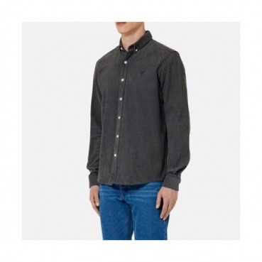 Ami Mens Logo Casual Shirts Gray - 아미 2021 남성 로고 캐쥬얼 셔츠 Ami0244x