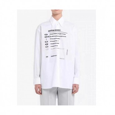 Maison margiela Mens White Shirts - 메종 마르지엘라 남성 프린팅 셔츠 