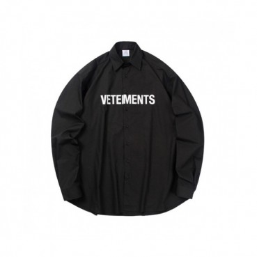 Vetements Unisex Logo Cotton Short Sleeved Oversize Tshirts Black - 베트멍 2021 남/녀 로고 코튼 오버사이즈 셔츠 Vet0211x Size(xs 