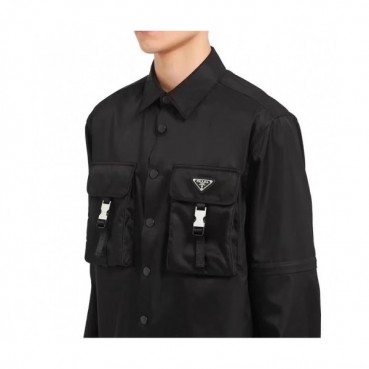 Prada  Mm/WmBasic Cotton Tshirts Black - 프라다 2021 남/녀 베이직 코튼 셔츠 Pra02398x Size(s 