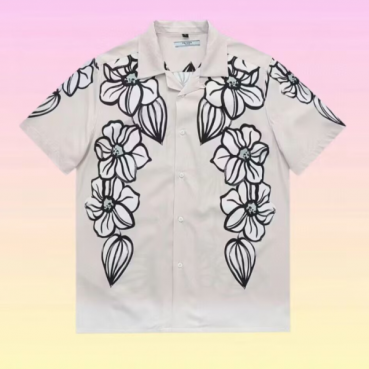 프라다 남성 모던 아이보리 반팔 셔츠 - Prada Mens Ivory Short sleeved Shirts 