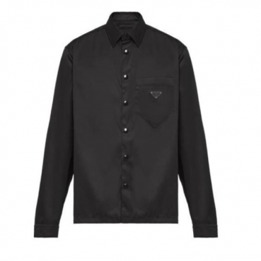 Prada  Mens Cotton Shirts Black - 프라다 2024 남성 베이직 코튼 셔츠 Pra02396x Size(s 