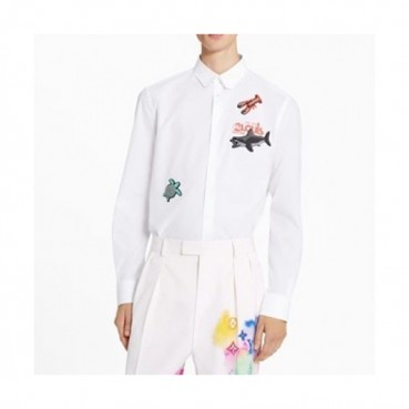 Louis vuitton  Mens Trendy shirts White - 루이비통 2021 남성 트렌디 셔츠 Lou03396x Size(s 
