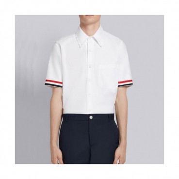 Thom Browne  Mens Strap Cotton Short Sleeved Tshirts White - 톰브라운 2021 남성 스트랩 코튼 반팔 셔츠 Thom01331x Size(0 
