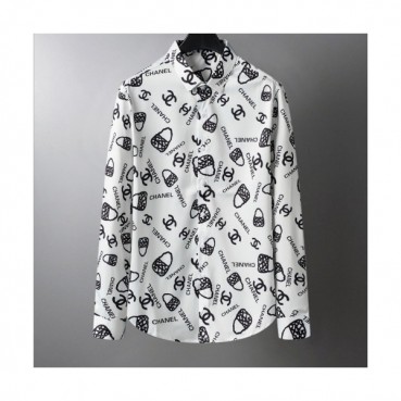 Chanel  Mens Logo Tshirts White - 샤넬 2020 남성 로고 셔츠 Cha0708x Size(m 