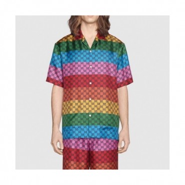 Gucci  Mm/Wm Casual Short-sleeved Tshirts Blue 