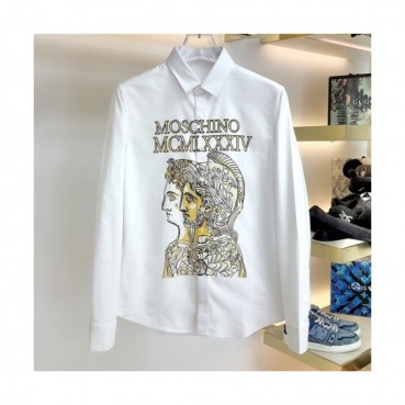 [모스키노]Moschino 2021 Mens Logo Slim Fit Cotton Tshirts - 모스키노 2021 남성 로고 코튼 셔츠 Mos0140x.Size(38 