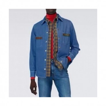 [구찌]Gucci 2021 Mens Casual Denim Tshirts - 구찌 2021 남성 캐쥬얼 데님 셔츠 Guc03346x.Size(m 