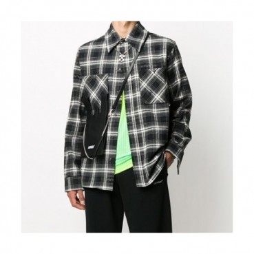 [오프화이트]Off white 2020 Mens Basic Logo Cotton Shirts - 오프화이트 2020 남성 베이직 로고 코튼 체크 셔츠 Off0615x.Size(xs 