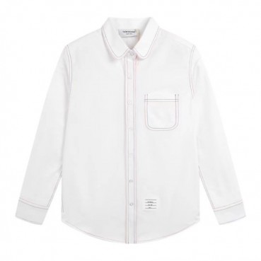 [톰브라운]Thom Browne 2020 Mens Strap Cotton Tshirts - 톰브라운 2022 남성 스트랩 코튼 셔츠 Thom01043x.Size(0 