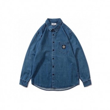 Stone Island Mens Denim Shirts - 스톤아일랜드 남성 데님 셔츠 