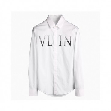 Valentino 2020 Mens Logo Casual Cotton Shirts - 발렌티노 2020 남성 로고 캐쥬얼 코튼 셔츠 Val0418x.Size(m 
