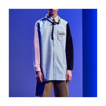 Prada 2020 Mens Casual Logo Cotton Shirt - 프라다 2020 남성 캐쥬얼 로고 코튼 셔츠 Pra01076x.Size(m 