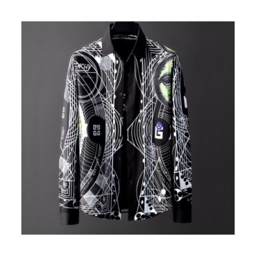 Givenchy Mens Dress Shirts - 지방시 남성 블랙 셔츠 Giv390x