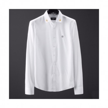 Fendi 2020 Mens Logo Buesiness Cotton Tshirts - 펜디 2020 남성 로고 비지니스 코튼 셔츠 Fen0722x.Size(m 