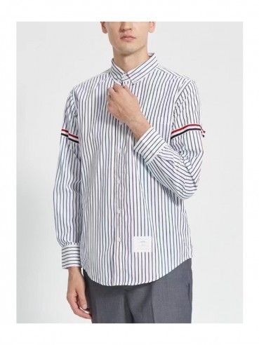 [톰브라운]Thom Browne 2023 Mm/Wm Strap Cotton Tshirts - 톰브라운 2023 남자 스트랩 코튼 셔츠 Thom0772x.Size(0 