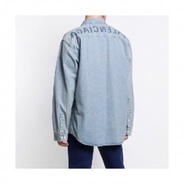 [발렌시아가]Balenciaga 2020 Mens Logo Denim Tshirts - 발렌시아가 2020 남성 로고 데님 셔츠 Bal0609x.Size(m 