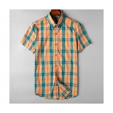 [버버리]Burberry 2020 Mens Vintage Short Sleeved Check Tshirts - 버버리 2020 남성 빈티지 체크 반팔 셔츠 Bur02582x.Size(m 