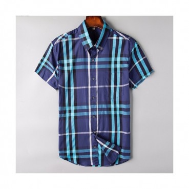 [버버리]Burberry 2020 Mens Vintage Short Sleeved Check Tshirts - 버버리 2020 남성 빈티지 체크 반팔 셔츠 Bur02579x.Size(m 