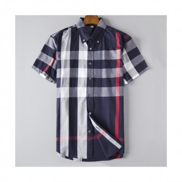 [버버리]Burberry 2023 Mens Vintage Short Sleeved Check Tshirts - 버버리 2023 남성 빈티지 체크 반팔 셔츠 Bur02578x.Size(m 